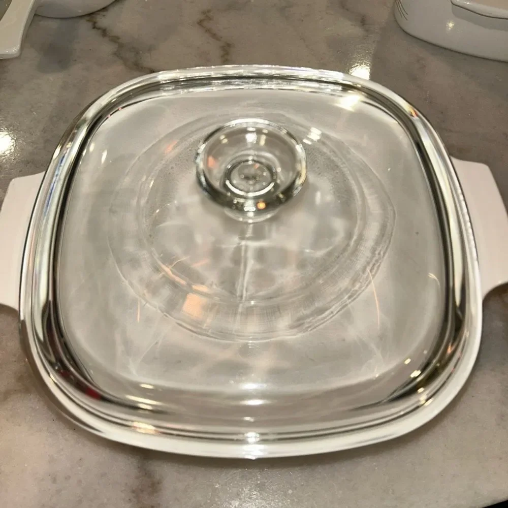 Vintage Corningware Blue Dusk Bells Casserole Dish 3 L W/ Pyrex Lid